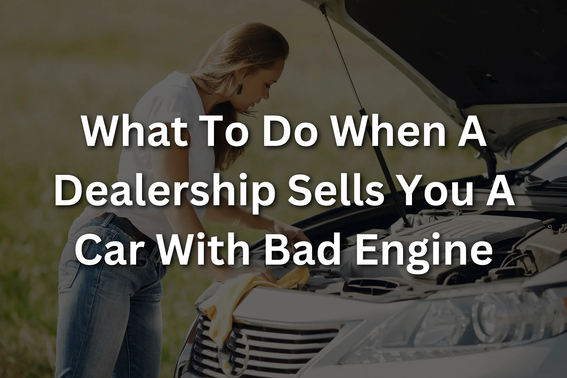 What To Do When A Dealership Sells You A Car With Bad Engine