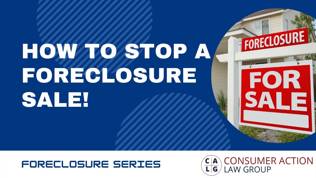 How to Stop Foreclosure sale