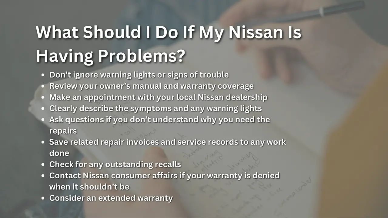 What Should Do If I Nissan Is Having Problems