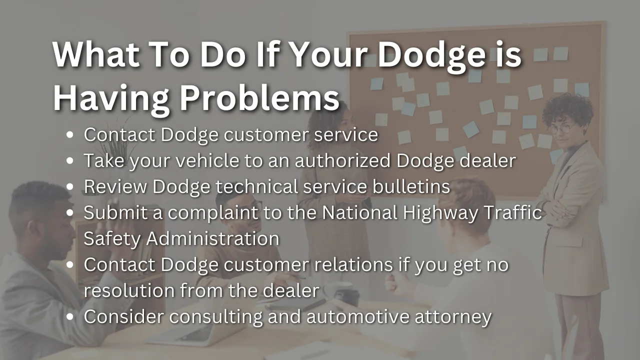 what to do if your dodge is having problems