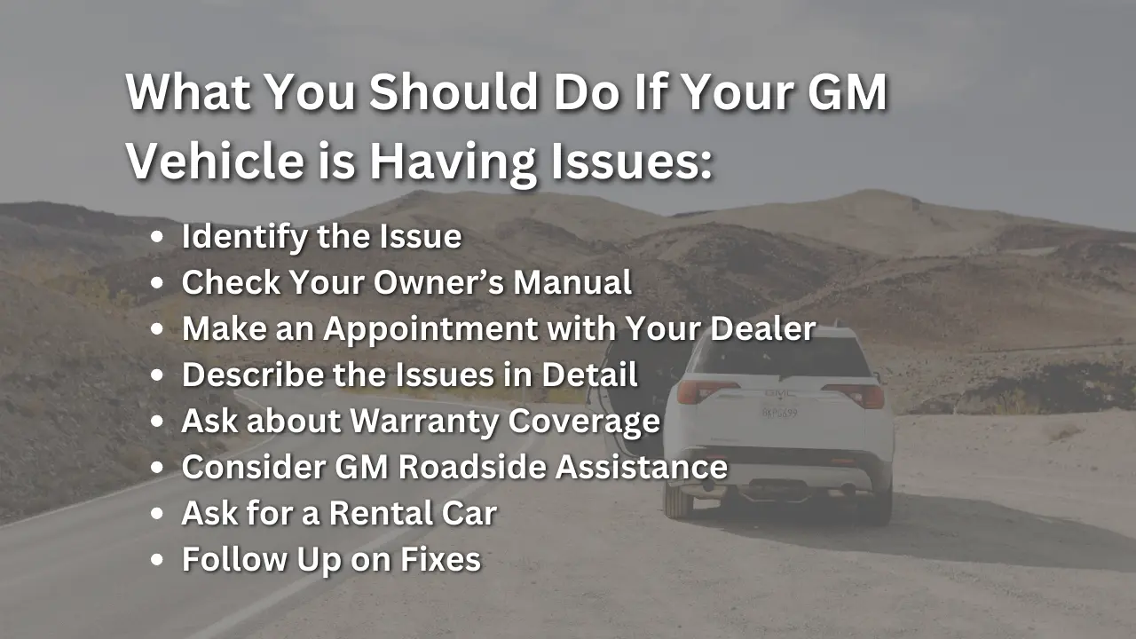 What You Should Do If Your GM Vehicle is Having Issues