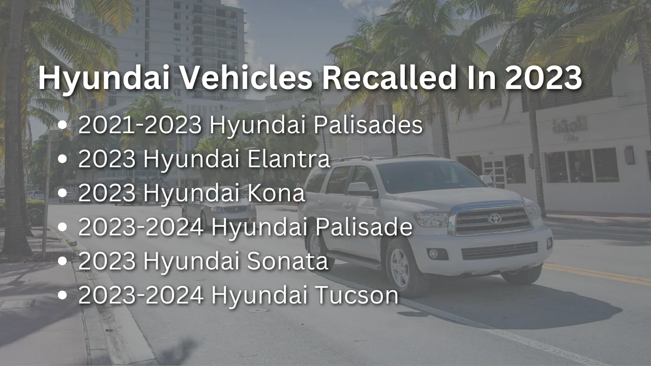 Hyundai Vehicles Recalled In 2023